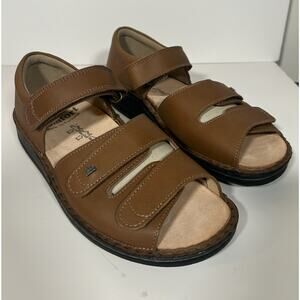 Finn Comfort Baltrum Leather Sandals Brown Unisex EU 41 Made in Germany Casual